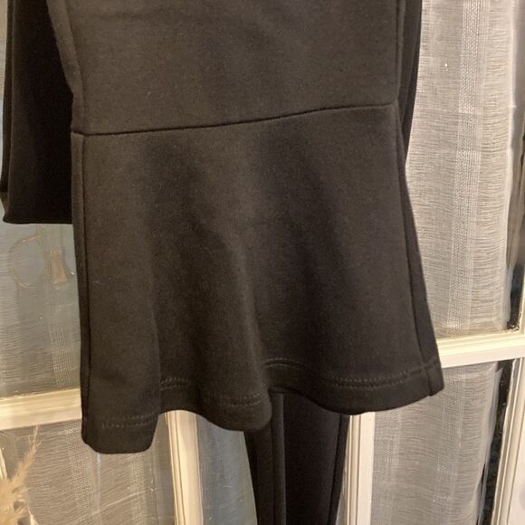 Cropped Flare Retro Style Black Pants - Picture 2 of 11